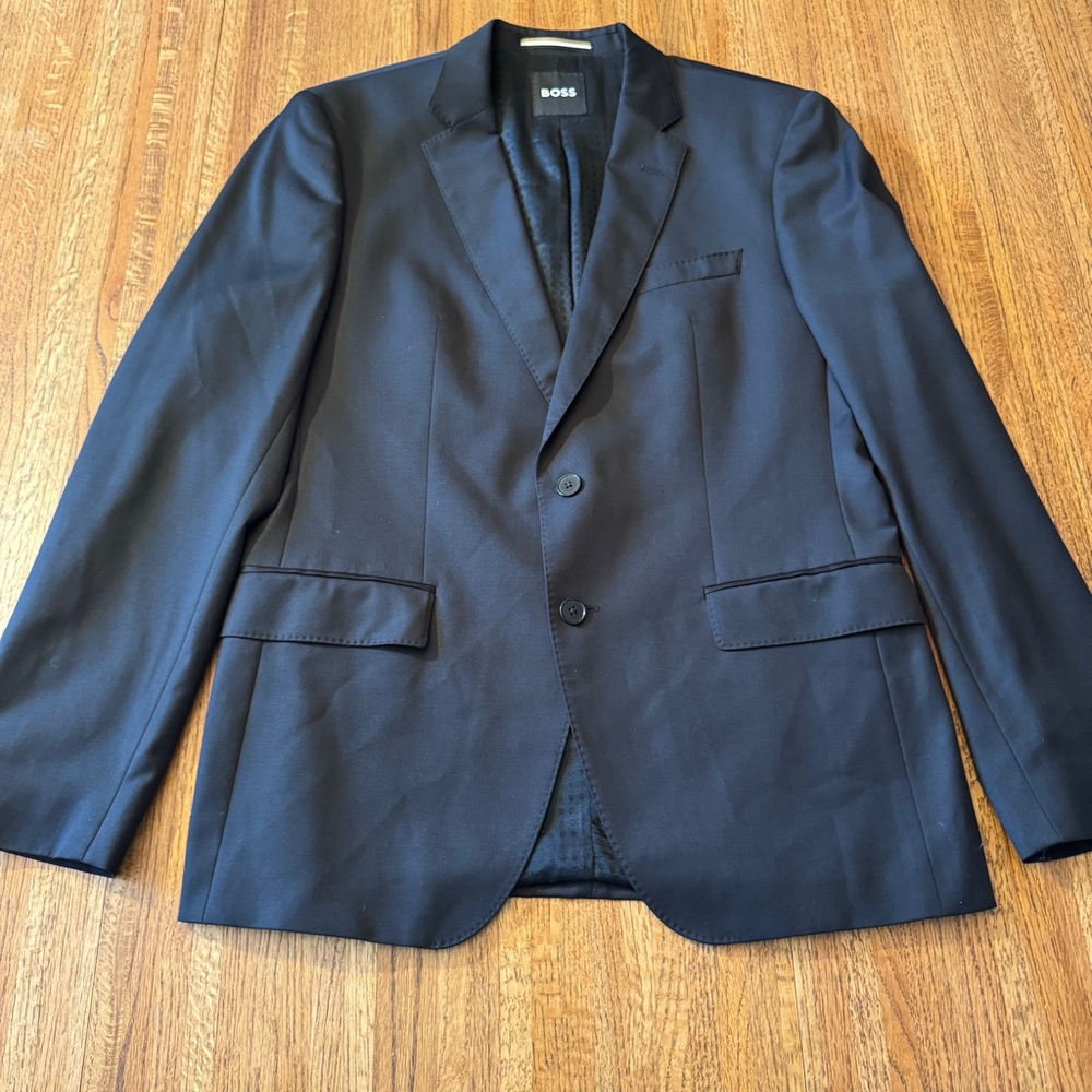 Hugo Boss Mens The ONE Suit Blazer Sport Coat Jacket Black Size 42R